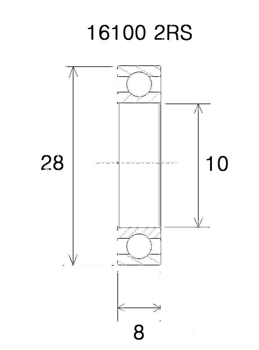 BEARING B3 10X28X8MM