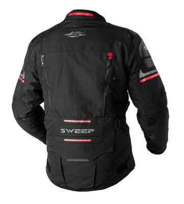 Sweep Rampart jacka, svart/röd, 6XL