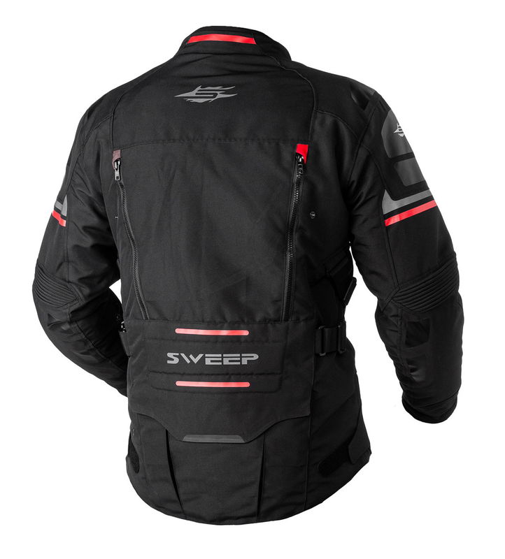 Sweep Rampart jacka, svart/röd, 6XL
