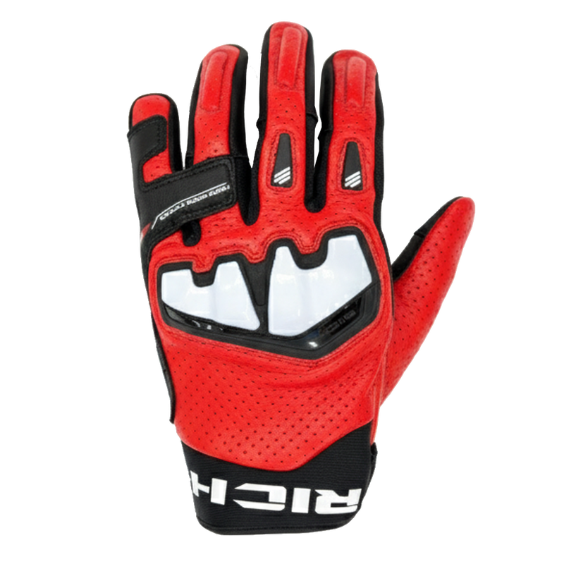 STRADALE AP-X LEATHER GLOVE black/red XL