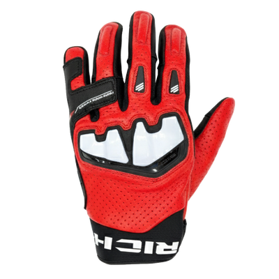 STRADALE AP-X LEATHER GLOVE black/red XL