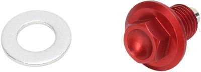 DRAIN PLUG MAGNETIC RED