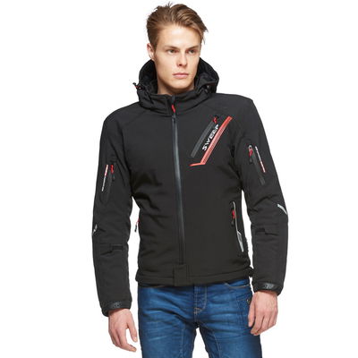 Sweep Breakout vattentät softshell mc jacka, svart/röd, 3XL