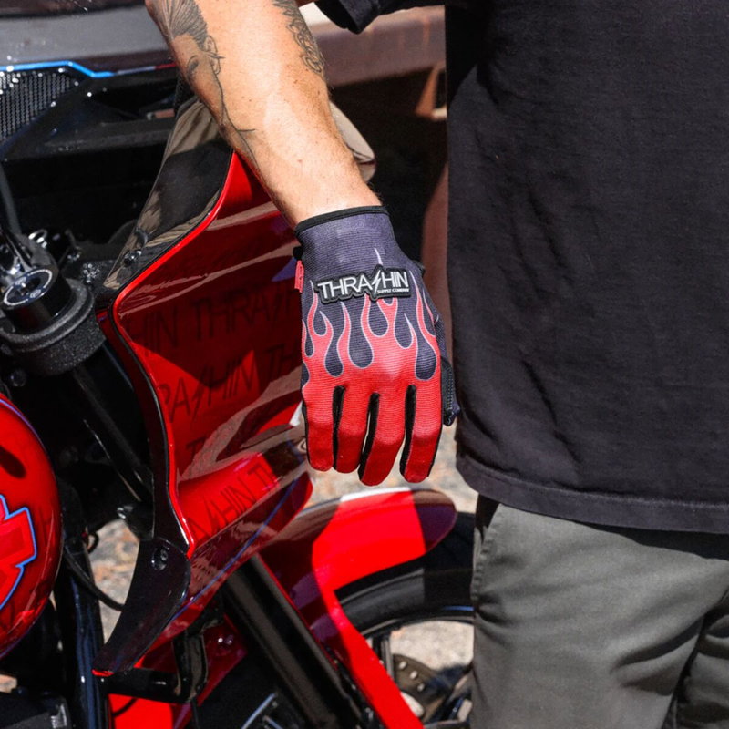 GLOVE FLAME STEALTH LEATHER PA