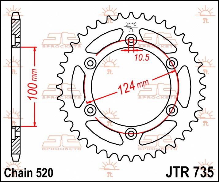 SPROCKET REAR 36T 520