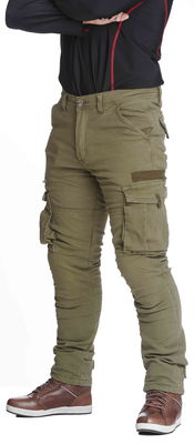 Sweep Jungle aramid förstärkt mc jeans, grön, W38 L32