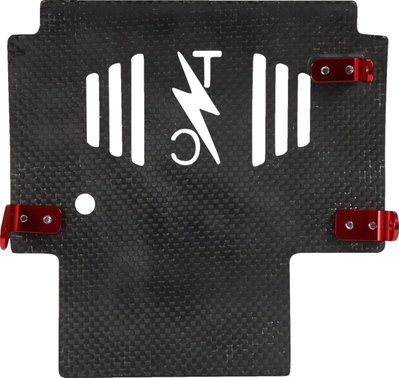 PLATE SKID CARBON FORGED W/RED