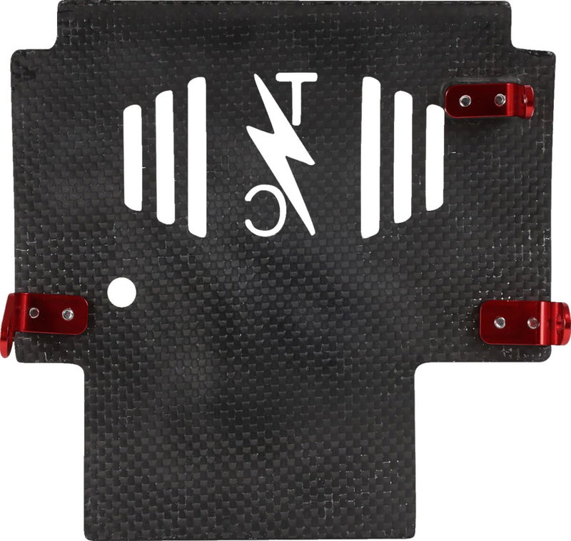 PLATE SKID CARBON FORGED W/RED