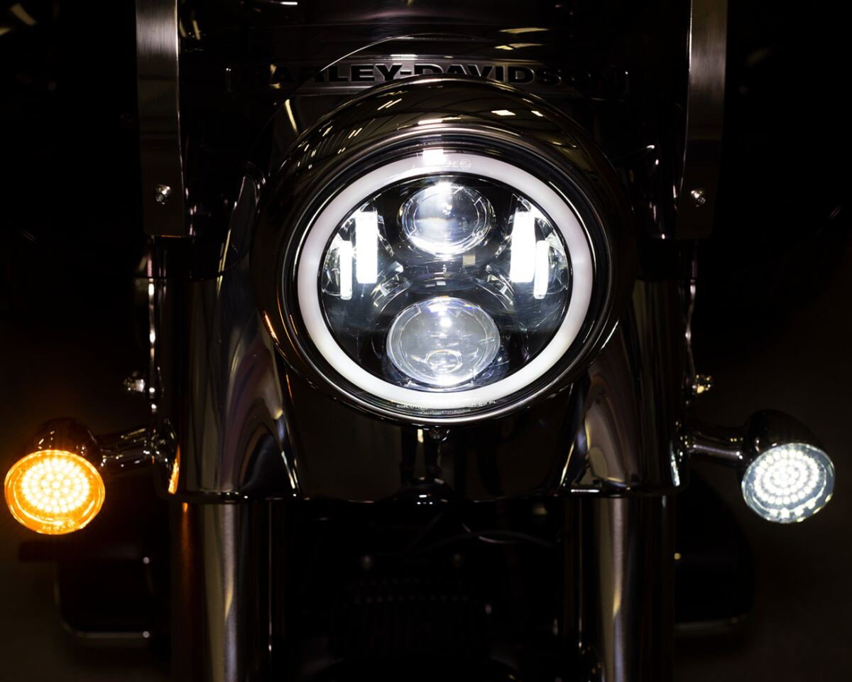 7 LED HALO HEADLIGHT WITH H4 W