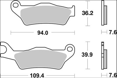 BRAKE PAD CC CAR/CER FR