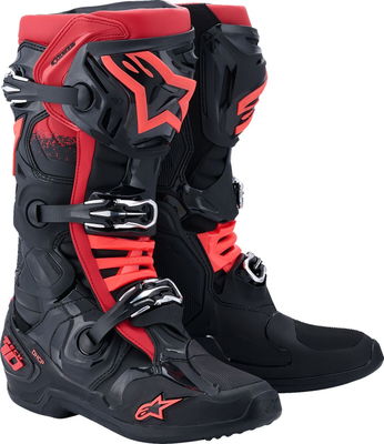 BOOT TECH 10 BLK/RD 10