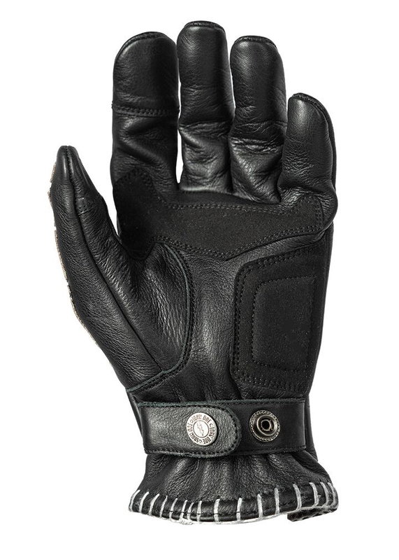 GLOVE SKELETOR LEATHER BLACK/W