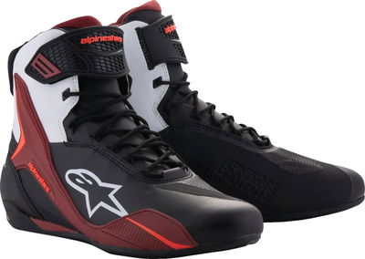 SHOES FASTER-4 BK/WH/DK RD 12