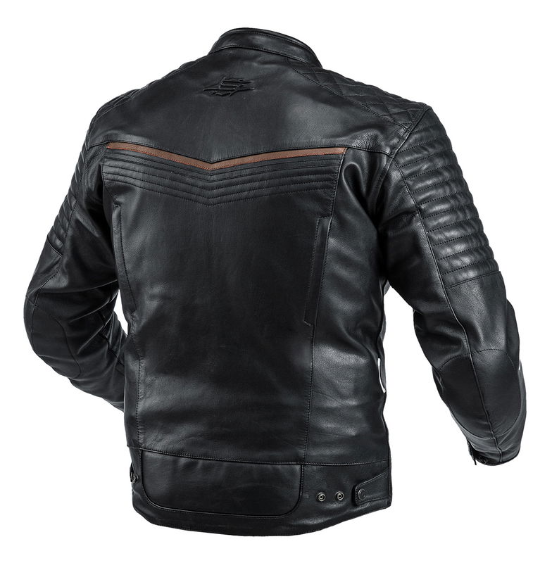 Sweep Scrambler skinnjacka, svart/brun, 5XL
