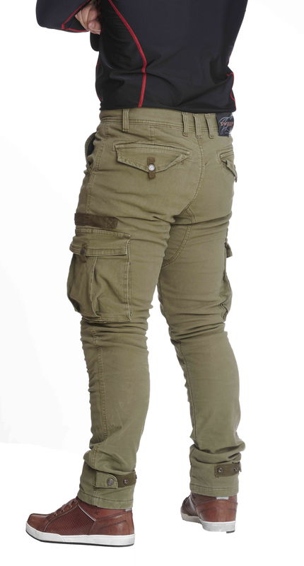 Sweep Jungle aramid förstärkt mc jeans, grön, W38 L32