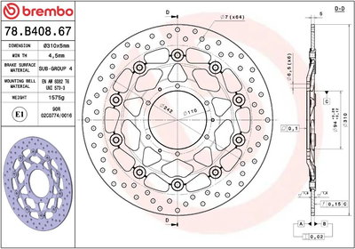 BRAKE DISC FLOAT FR