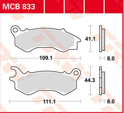 BRAKE PAD ORGANIC SCOOTER