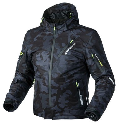 Sweep Breakout vattentät softshell mc jacka, mörkgrå/camo, L