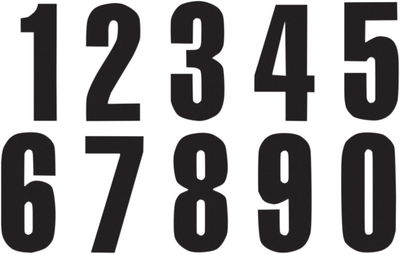 NUMBER #9 13X7CM BK