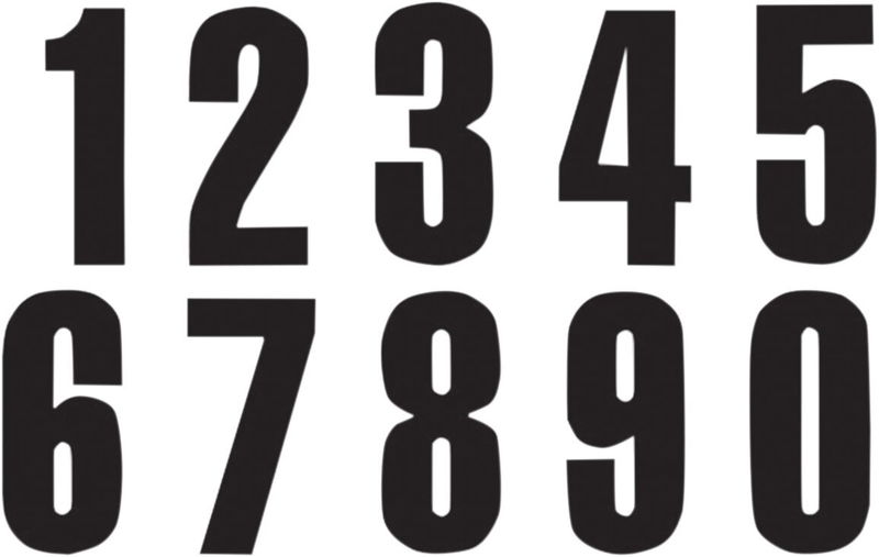 NUMBER #9 13X7CM BK