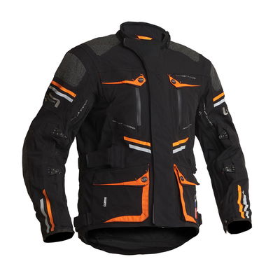 Lindstrands Textiljacka Sunne Svart/orange 58