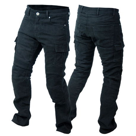 TIMELESS Bandit kevlar jeans, 44/33", svart, stretch, CE