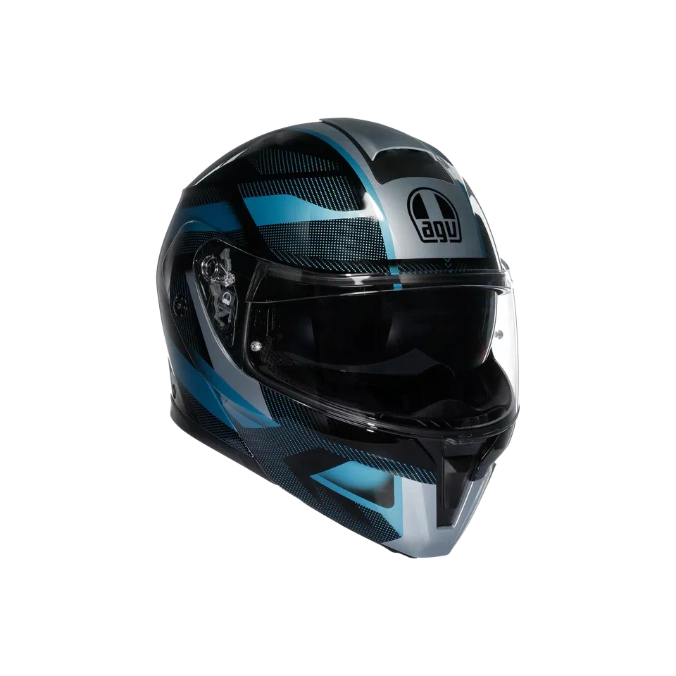 STREETMODULAR AGV E2206 MPLK # LEDRO MATT BLACK/POWDER BLUE 017 M