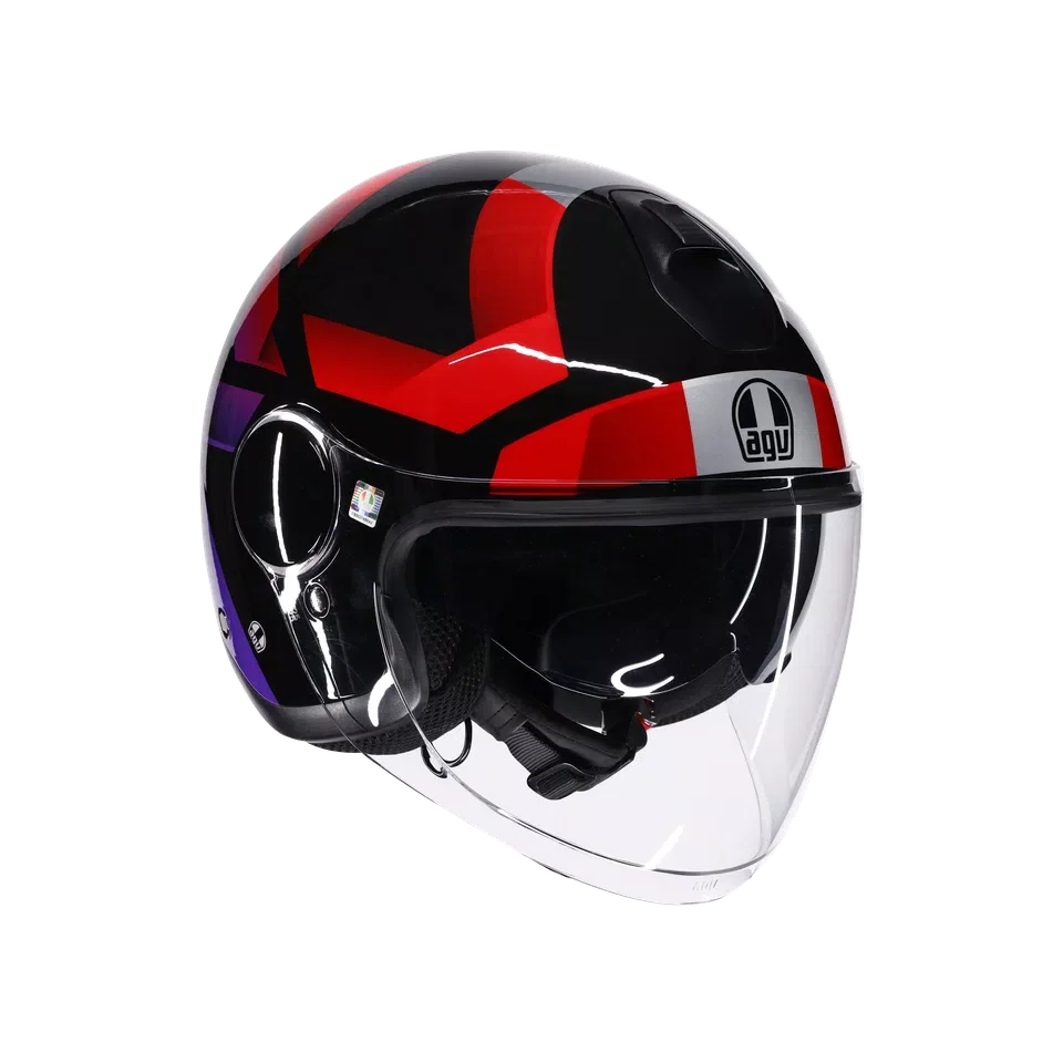 ETERES AGV E2206 CAMOGLI BLACK/RED/PURPLE 024 L