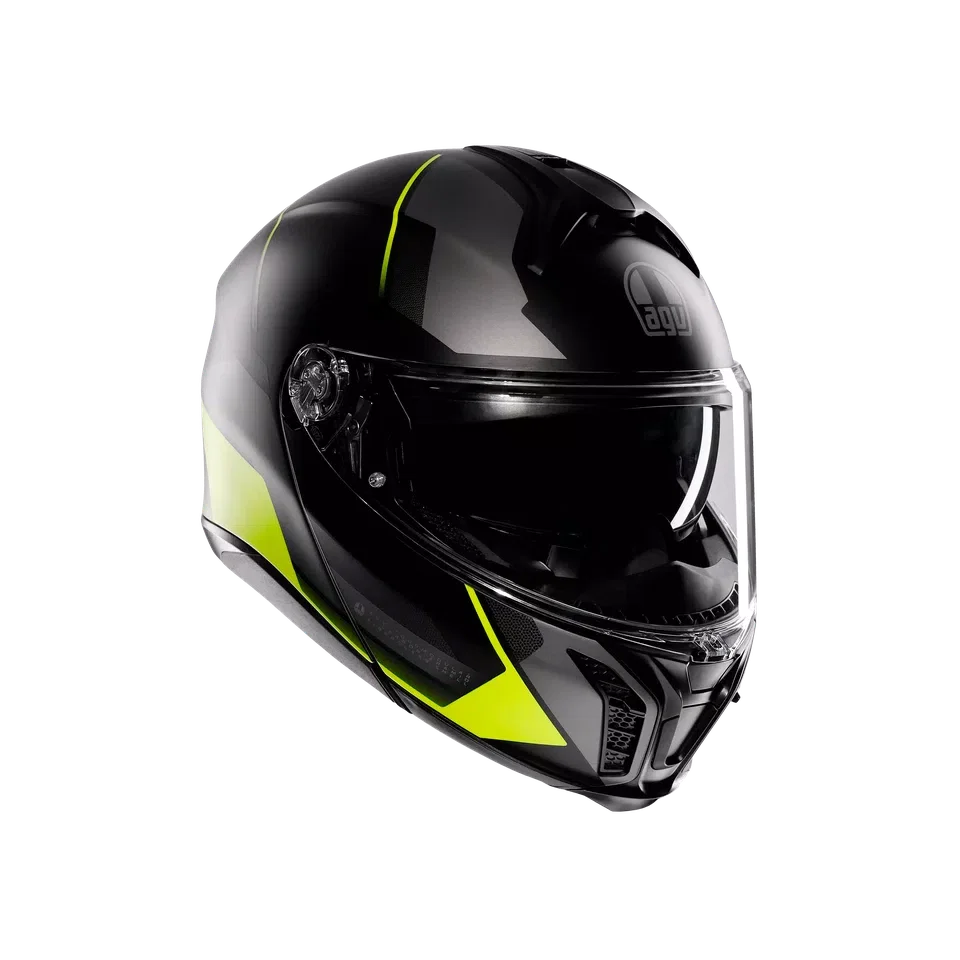 TOURMODULAR AGV E2206 MULTI MPLK PERCEPTION MATT BLACK/YEL FLUO 102 S