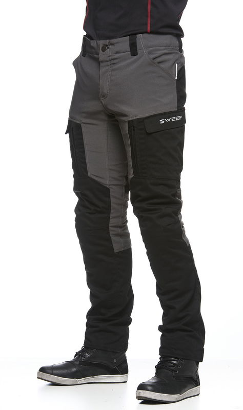 Sweep Chief aramid förstäkt mc-byxa, svart/grå, 2XL