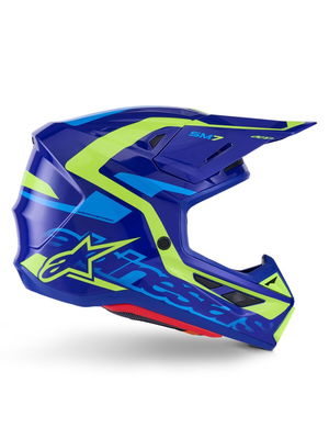 HELMET SM7 DEED BLUE/YEL XS
