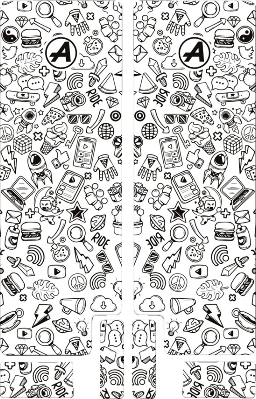 FORK DECAL BK ICON MAT
