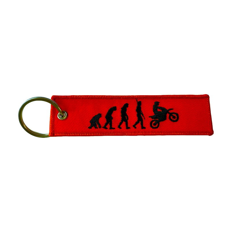 KEY CHAIN EVOLUTION OF MEN ADVENTURE QTY black/orange