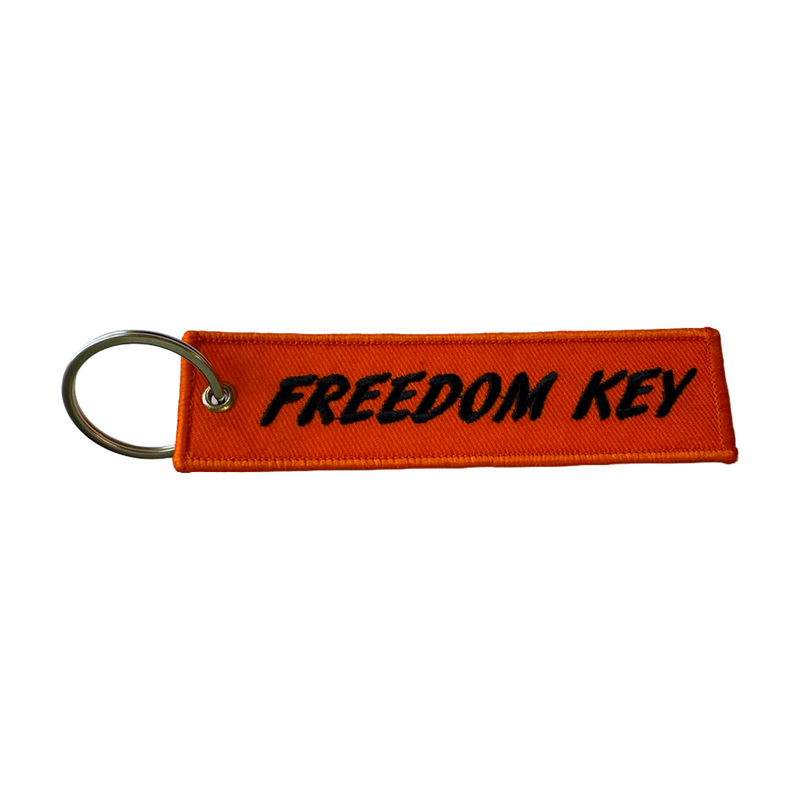 KEY CHAIN FREEDOM KEY QTY black/orange