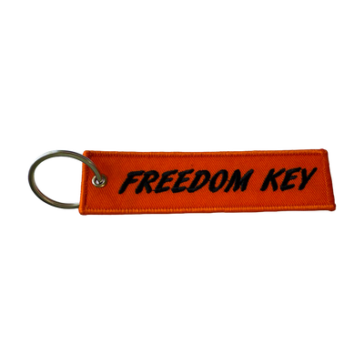KEY CHAIN FREEDOM KEY QTY black/orange