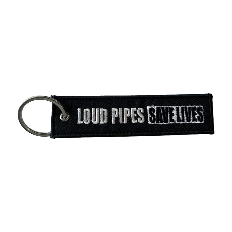 KEY CHAIN LOUD PIPES SAVE LIVES QTY white
