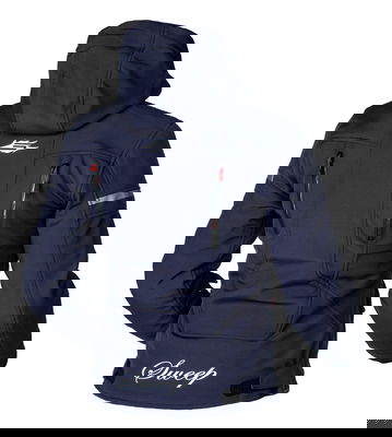 Sweep Flawless dam mc softshell jacka, navy blå/röd, 44