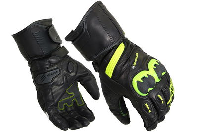 Sweep Carbon dam sporthandske, svart/vit/gul, 7/XS