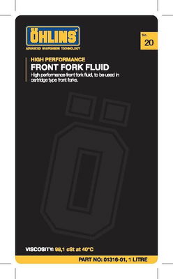 FRONT FORK OIL #20 SAE 40W 1L