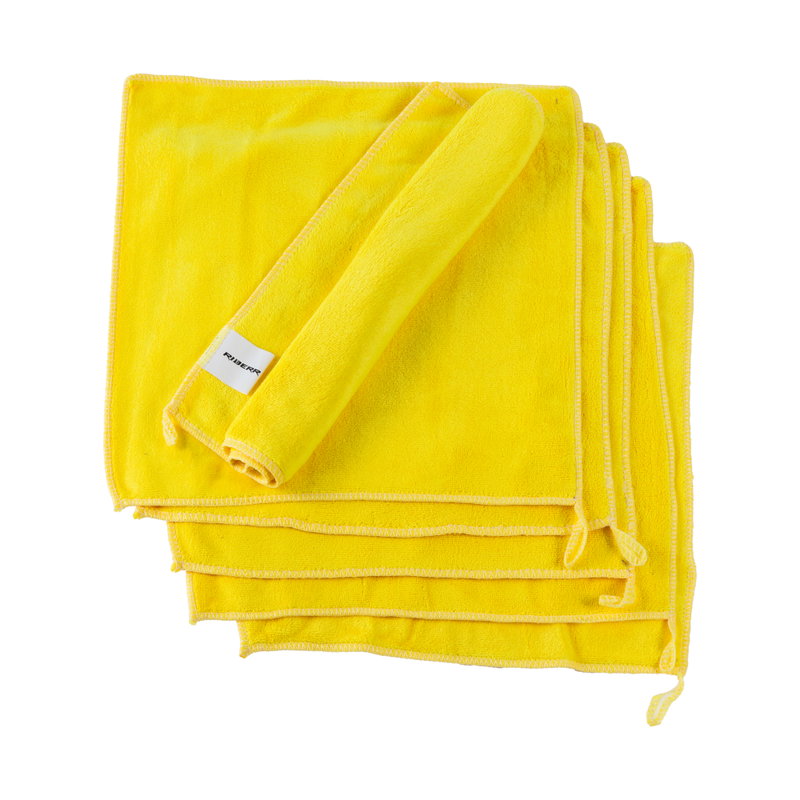 6pcs Microfibre Towels yellow QTY