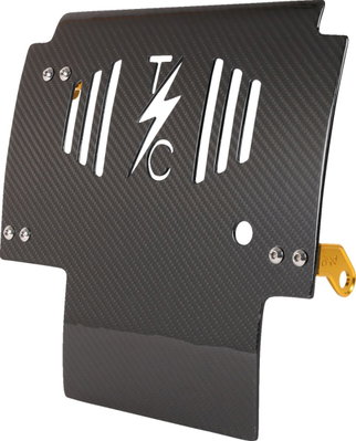 PLATE SKID CARBON GLOSS W/GOLD