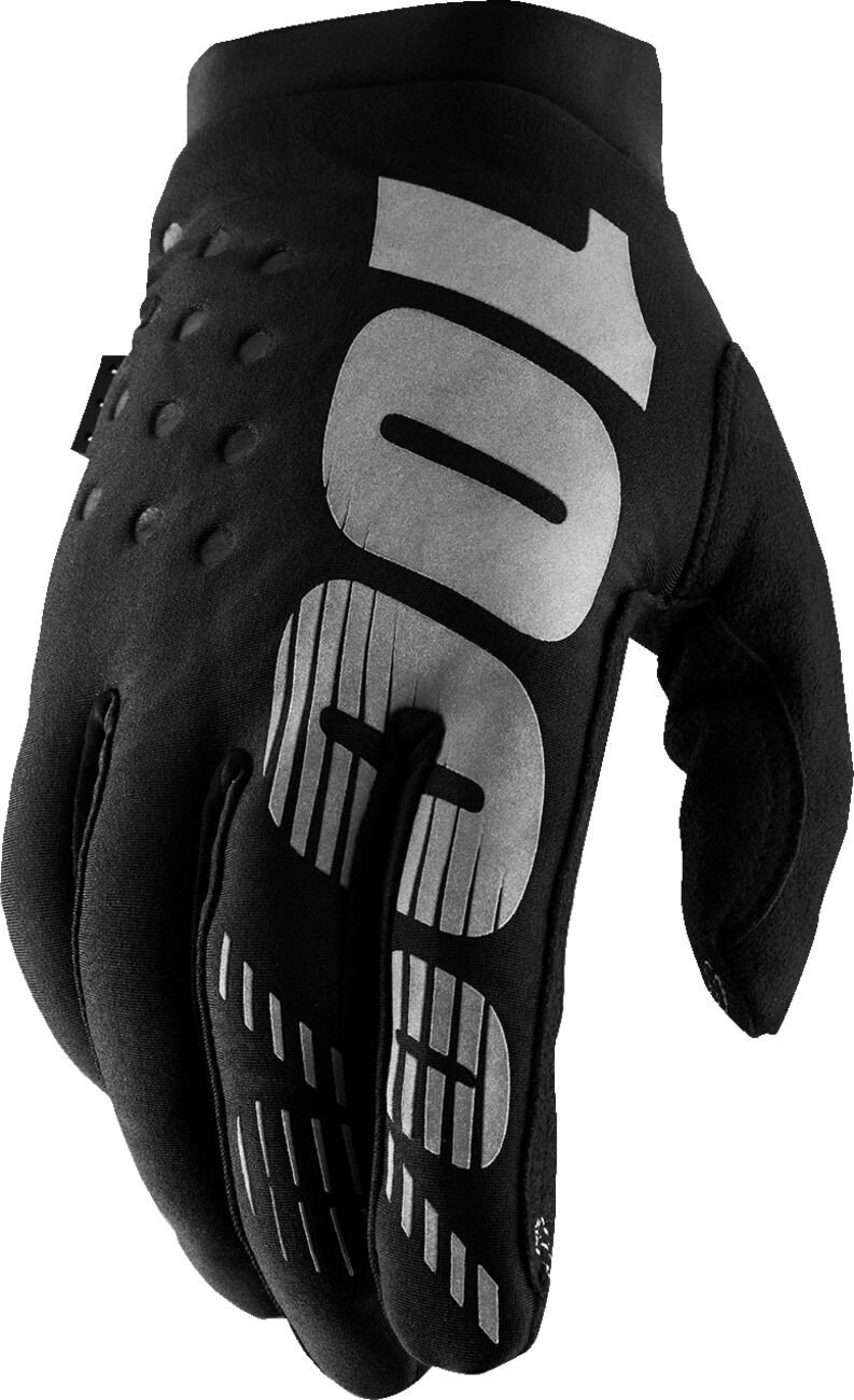 GLOVE WM BRISK BK/GY L