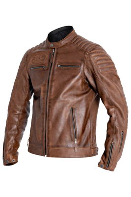 JACKET DEXTER LEATHER BROWN MD