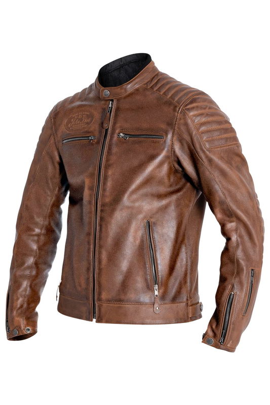 JACKET DEXTER LEATHER BROWN MD