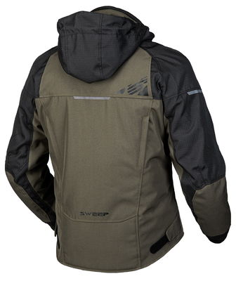 Sweep Tyron wp mc jacka, svart/oliv, 4XL