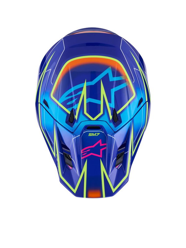 HELMET SM7 CAST BLU/YL/PINK S