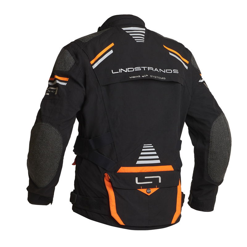 Lindstrands Textiljacka Sunne Svart/orange 54