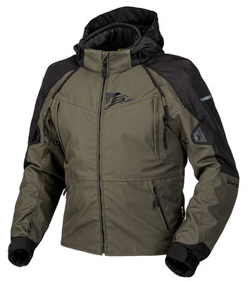Sweep Tyron wp mc jacka, svart/oliv, 4XL