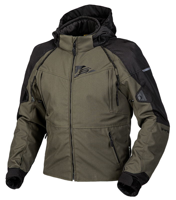 Sweep Tyron wp mc jacka, svart/oliv, 4XL