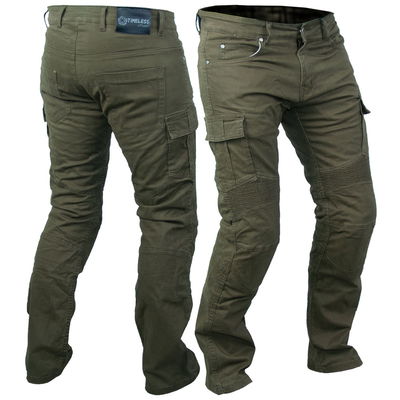 TIMELESS Bandit kevlar jeans, 36/33", grön, stretch, CE